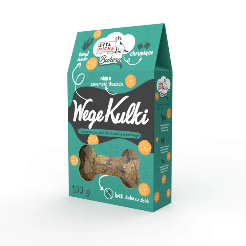 SYTA MICHA Wege Kulki - pieczone ciastka dla psa 100g