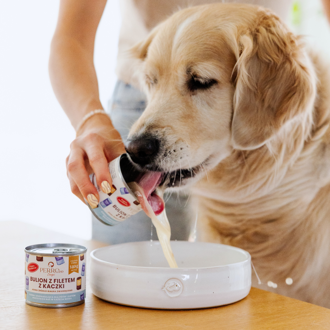 Bulion z filetem z kaczki dla psa i kota PERROland Soups 140g - obrazek 4
