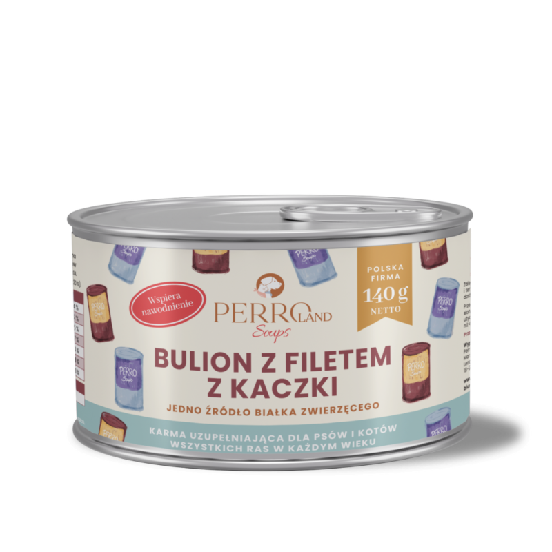 bulion dla psa i kota z kaczki z firmy Perro